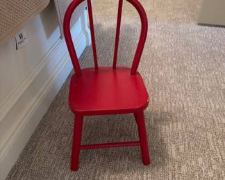 Child’s red chair Vintage