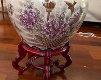 Koi Goldfish Bowl Planter on stand