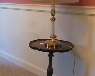small table and lamp