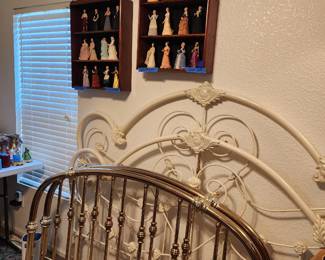Brass beds, women of history dolls