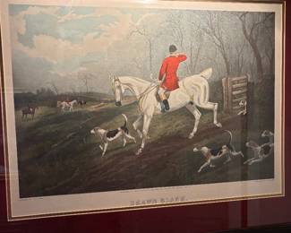 Framed Hunting Scene
