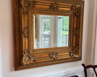 Oversized Beveled Gold Framed Mirror (we have two of these beauties!)