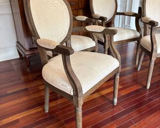 Restoration Hardware Oval Back Dining Chairs (4)