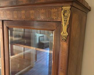 Gorgeous Antique Inlayed Double Door Book Case - This piece is incredible!!