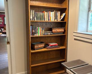 Large Oak Bookshelf (there is a pair of these!) and more books