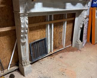 Incredible Large Carved Fireplace Mantle