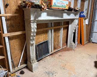 Incredible Large Carved Fireplace Mantle