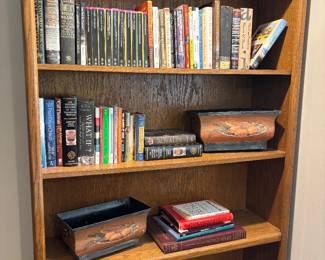Large Oak Bookshelf (there is a pair of these!) and more books