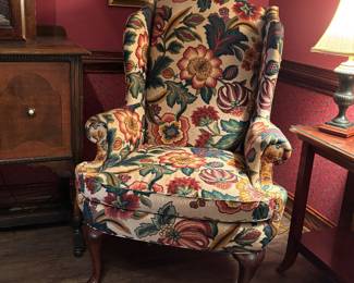Fun Floral Upholstered Accent Chair