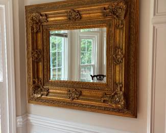 Oversized Beveled Gold Framed Mirror (we have two of these beauties!)