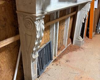 Incredible Large Carved Fireplace Mantle