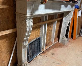 Incredible Large Carved Fireplace Mantle