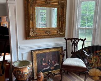 Oversized Beveled Gold Framed Mirror (we have two of these beauties!)