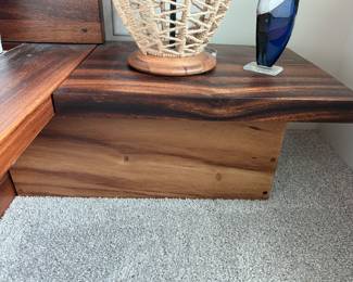 Built in nightstands not attached, so can be adjusted or removed
