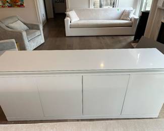 White credenza / buffet 79” x 20” x 31-1/4”H