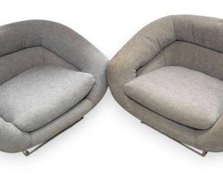Matching MCM Style Upholstered Chairs