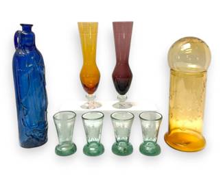 Colorful Clear Vases  More