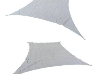 Two 16 Square Grey Shade Sails With Stainless Steel Hardware