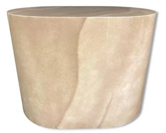 Oval Side Table With Acrylic Stone Pattern Covering