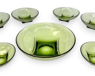Vintage Hazel Atlas Avocado Green Bowls