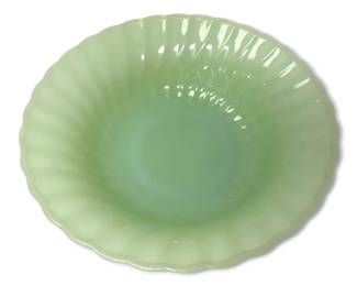 FireKing Jadeite Swirl Shell Bowl