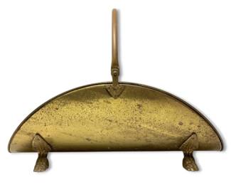 Victorian Style Brass Hearth Basket