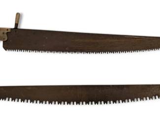 Two Antique Crosscut Logging Saws