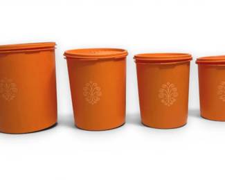 Four Matching Graduated Tupperware Containers