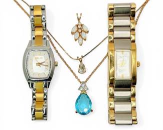 Dainty Gold Toned Necklaces And Womens Watches Relic  Timex