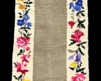 Vintage Bright Floral Latch Hook Rug