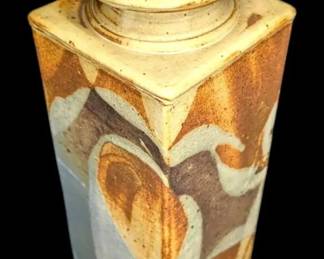 Tall Square Ceramic Vase 13.5 Tall