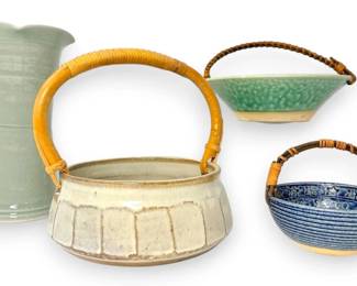 Ceramic Bowls With Handles And Case