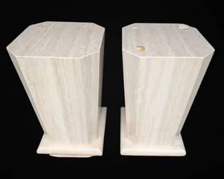 Two Marble Pedestals