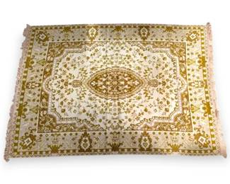 Green Toned Floral Area Rug