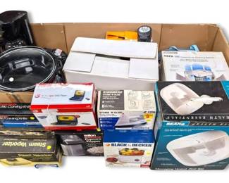 Mystery Lot Of Electronics, Crook Pot, Coffeemaker More  Untested