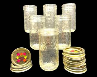 Ball Quilted Crystal Jelly Jars 6, Discontinued
