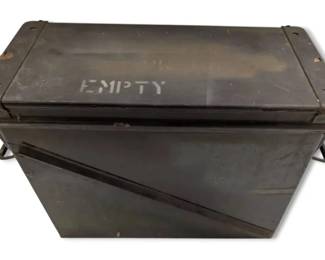Vintage Metal Ammunition Storage Box