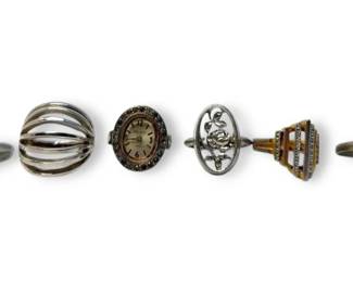 Six Vintage Rings  Avon Rosamonde, Belair Cocktail Ring,  More
