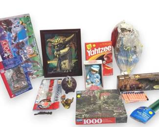 Miscellaneous Collection Of Cleveland Browns Items, Games, Dolls, Puzzles, And More