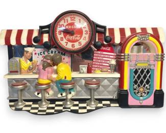 CocaCola Commemorative Soda Fountain Clock