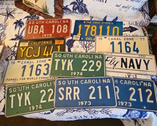 Vintage License Plates.