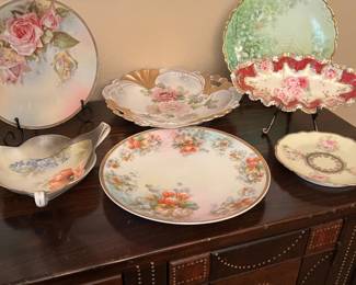VINTAGE HAND PAINTED PLATES