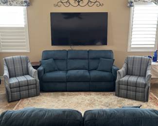 MATCHING LOVE SEAT AND RECLINING SOFA MAY BE SOLD SEP. SOME SLIGHT WEAR ON ARMS 