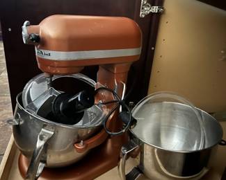 copper colored kitchen-aid