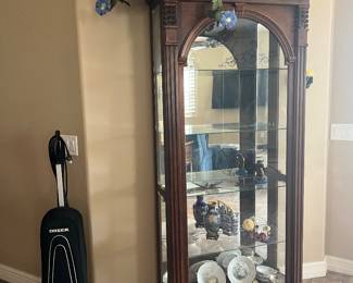 CURIO CABINET, DECOR, UPRIGHT ORECK VAC