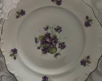 SET OF BAVARIAN CHINA - VIOLET PATTERN