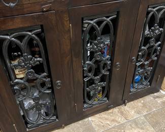 TALL RUSTIC CONSOLE/ENTRY CABINET