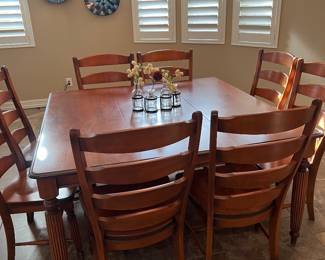 quality square  table.  8 chairs