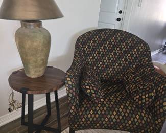 Unique Chair, Side & Lamp