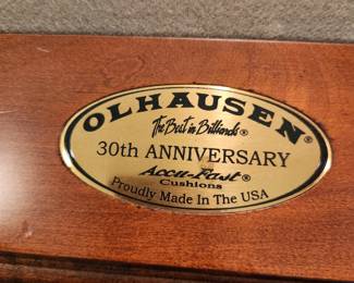 Olhausen 30th Anniversary Pool Table